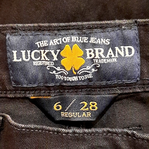 Lucky Brand Sophia Bootcut Black Cotton Pants size 6 - Picture 10 of 12